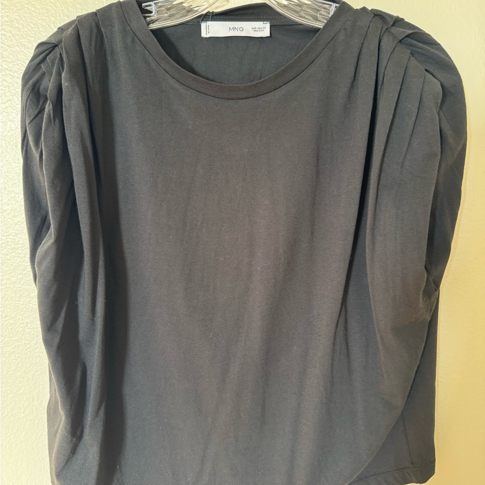 Mango Modal T-Shirt with Ruffled Shoulders - Picture 10 of 10